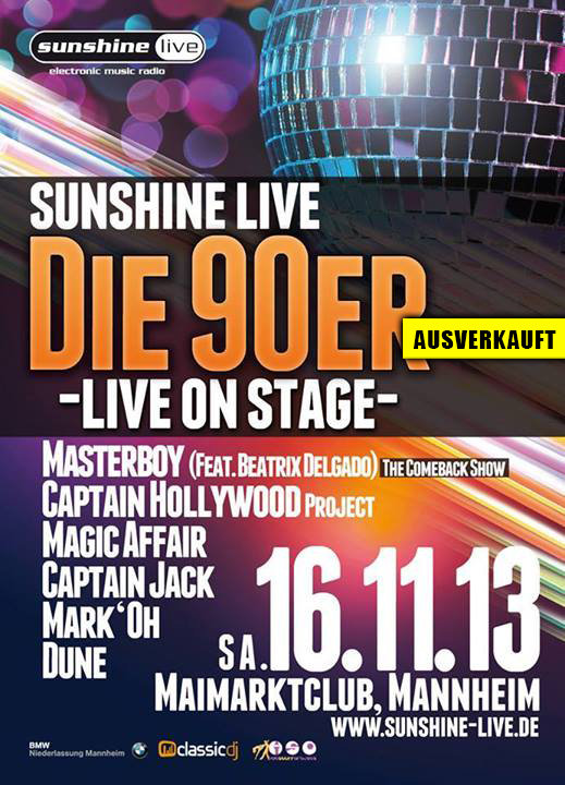 Bilder sunshine live Die 90er Live on Stage