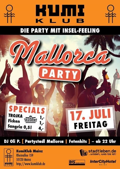 Party - Mallorcaparty - Kumi Klub in Mainz - 17.07.2015