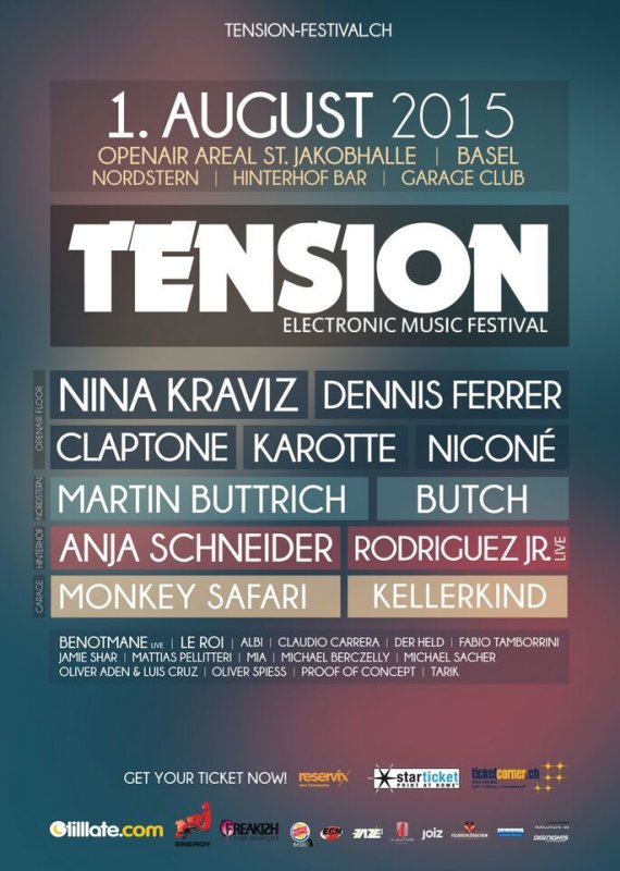 Bilder TENSION Festival 2015 St. Jakobs Areal in Basel 01.08.2015