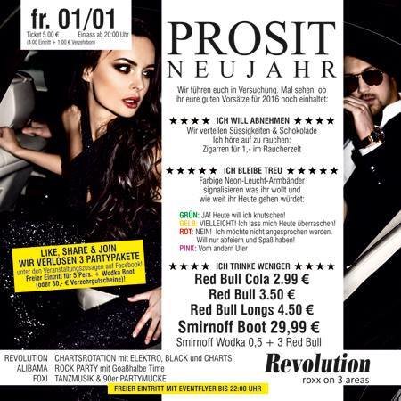 Party - PROSIT NEUJAHR - Diskothek Revolution in Geiersthal - 01.01.2016