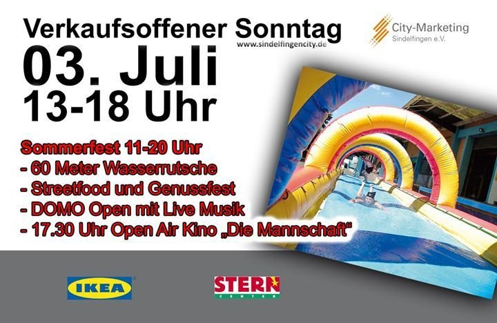 Party Sommerfest und Verkaufsoffener Sonntag Sindelfingen
