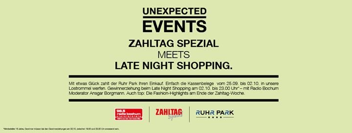 Party Zahltag Spezial meets Late Night Shopping Ruhr