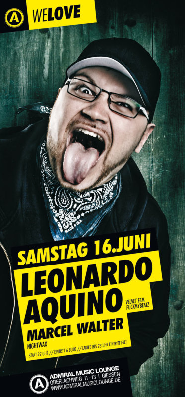 Bilder - We Love <b>Leonardo Aquino</b> - Admiral Music Lounge - , Giessen ... - flyer_image-default-1