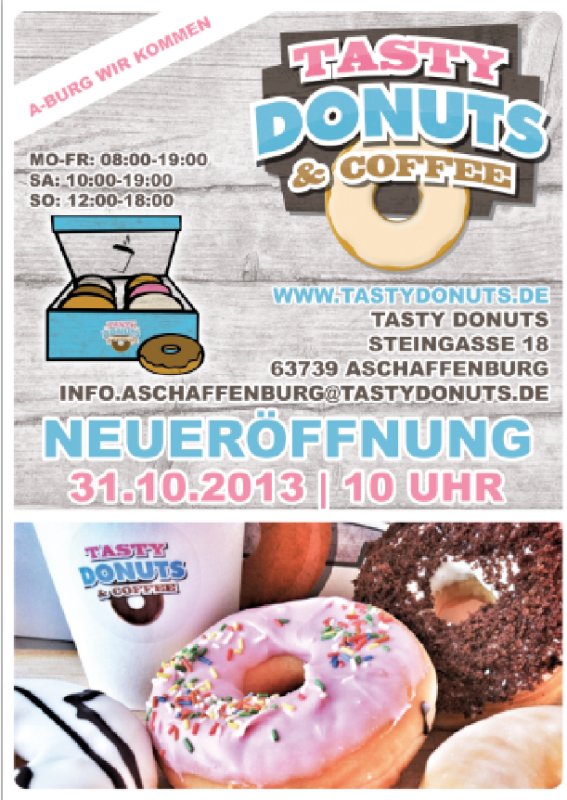 party tasty donuts coffee das original jetzt auch in coffee and donuts flyer