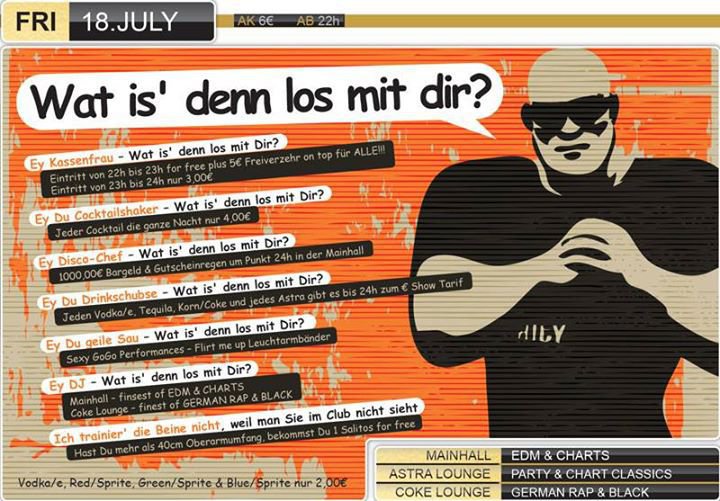 Party wat is denn los mit dir club orange blue 18 07 2014
