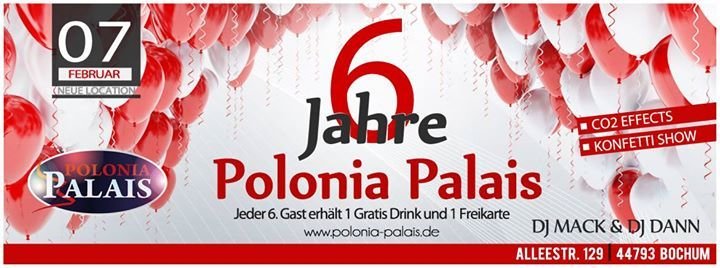 Party 6 Jahre Polonia Palais Alleestr 129 Bochum P Palais In Bochum 07 02 2015
