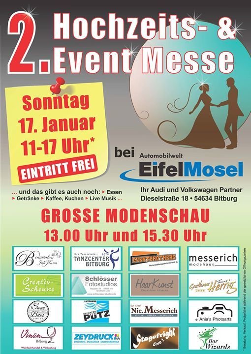 Party 2. Hochzeits & Event Messe mit großer Modenschau Autohaus
