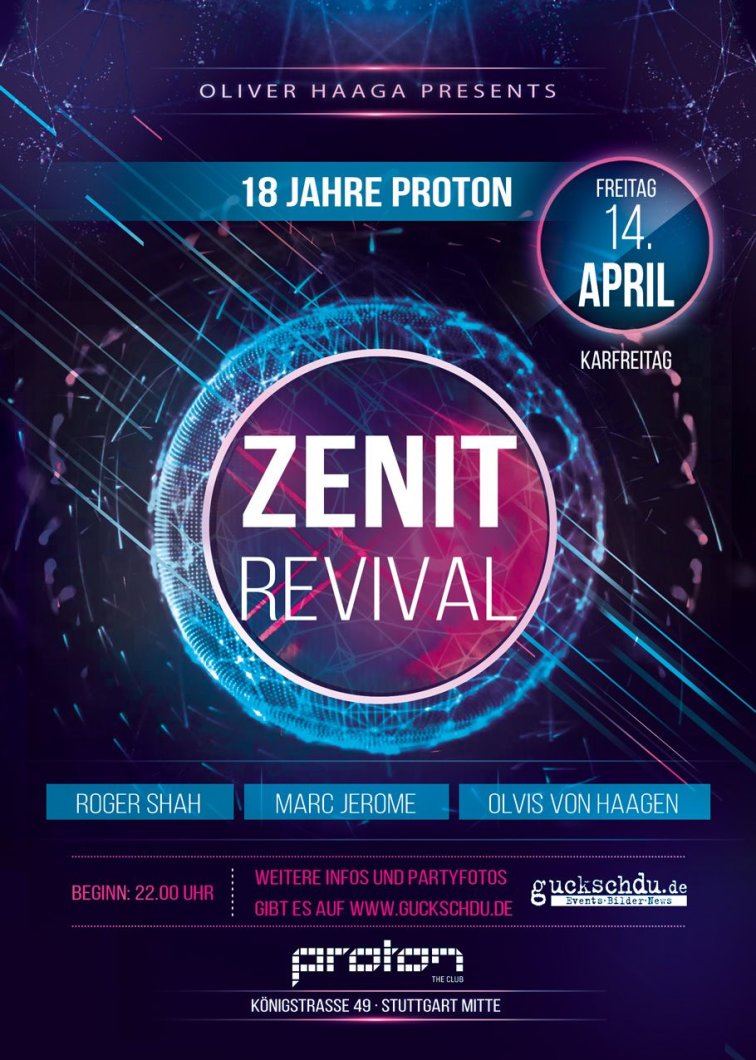 Événement - Zenit Revival Party - Proton in Stuttgart - 14.04.2017