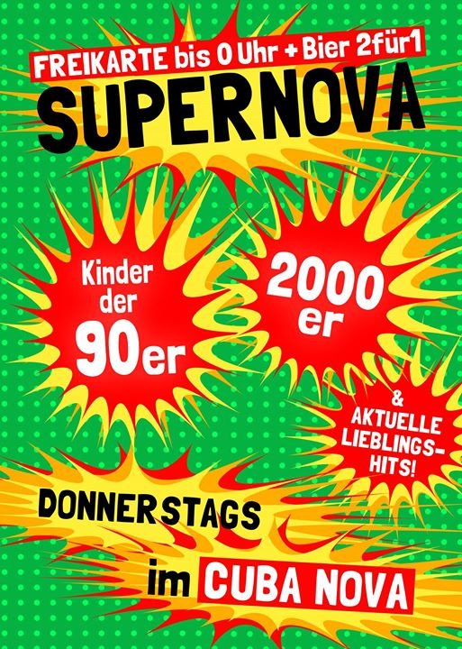 Party - Supernova Party - 7.9. - CUBA NOVA in Münster - 07.09.2017