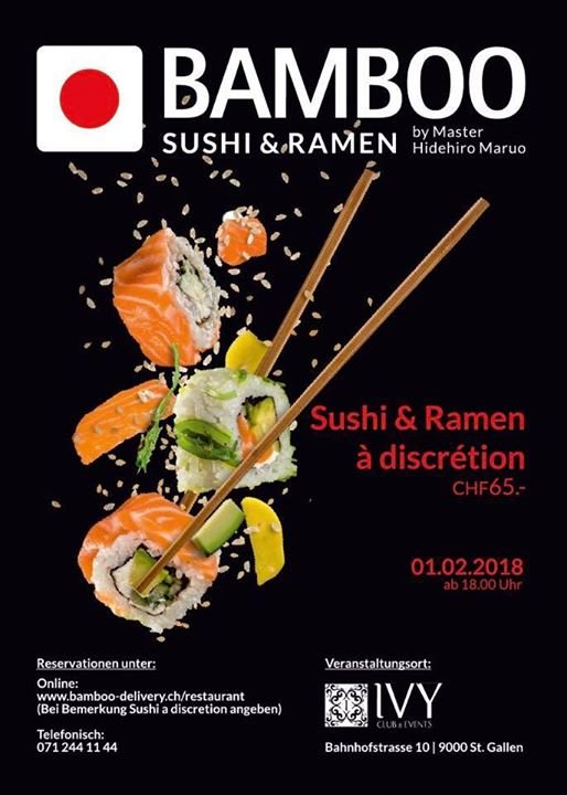 Party Bamboo Sushi & Ramen à discrétion Backstage 01.02.2018