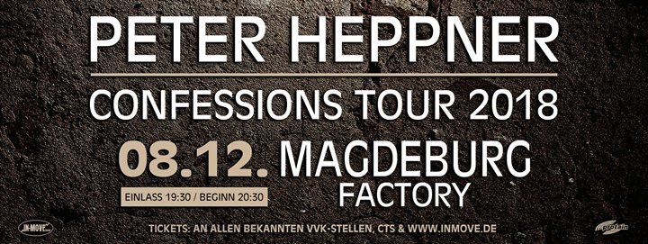 Party - Peter Heppner: Confessions Tour • Magdeburg • Factory - Factory
