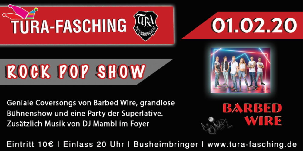 Evenement 1 Tura Fasching 2020 Mit Barbed Wire