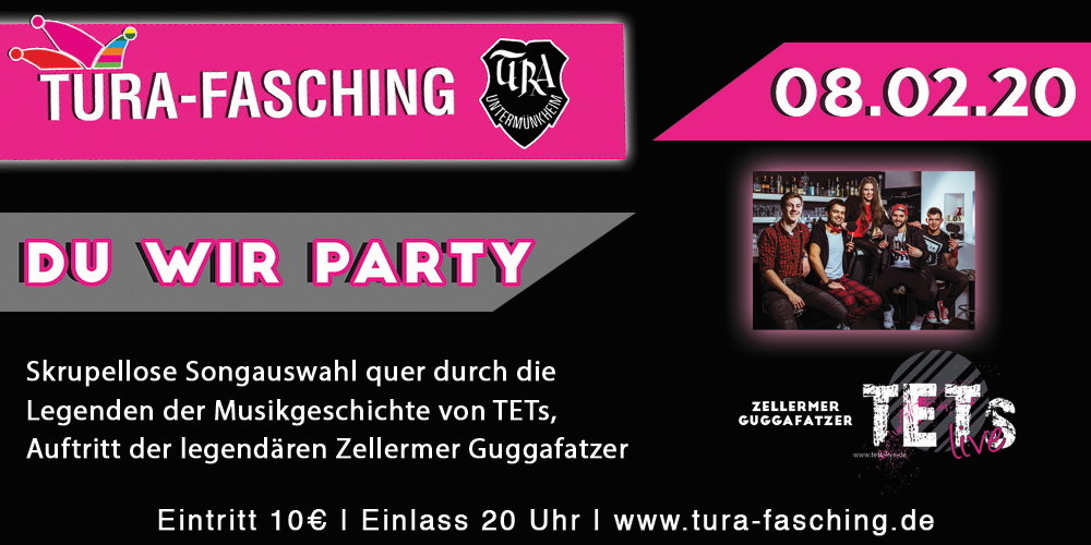 Party 2 Tura Fasching 2020 Mit Tets Weinbrennerhalle In