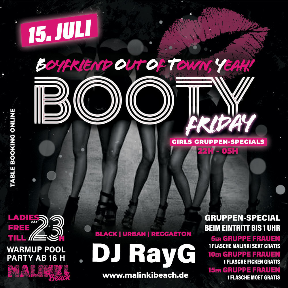 Party - B.O.O.T.Y. - WARMUP POOL-PARTY - Malinki Beach in Bad Rappenau -  15.07.2022