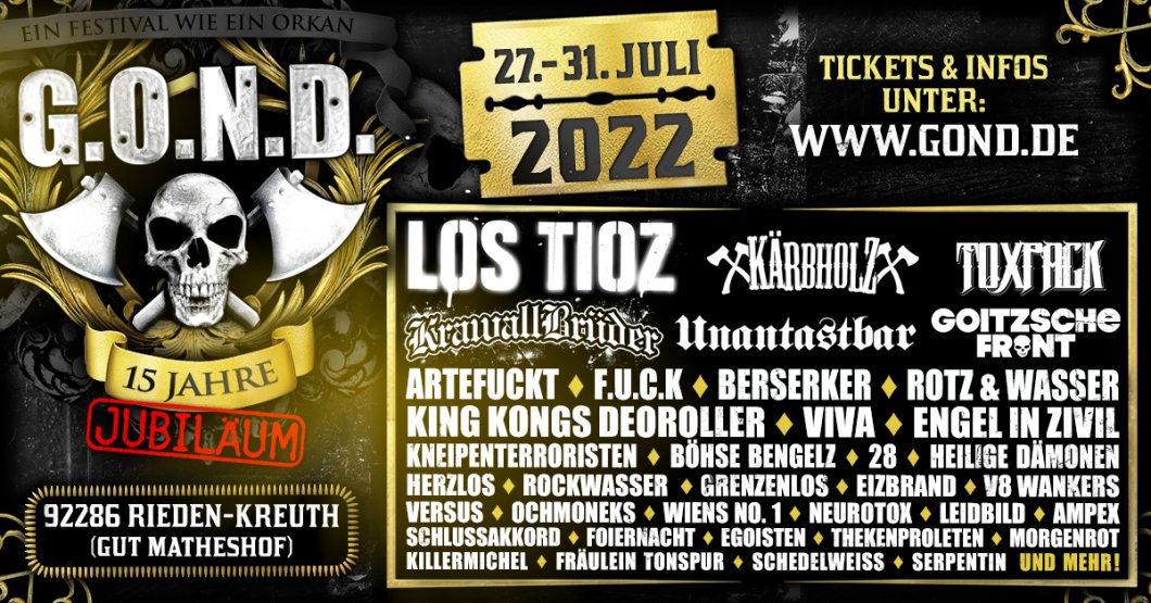 Festival - G.O.N.D. - Ein Festival wie ein Orkan! - Gut Matheshof in ...