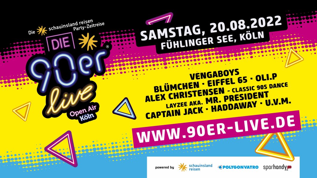 Konzert Die 90er live Köln Fühlinger See in Köln 20.08.2022