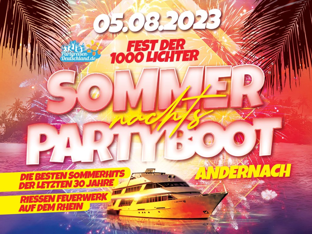 Party Sommernachtparty auf dem Rhein Partyschiff in Andernach 05.