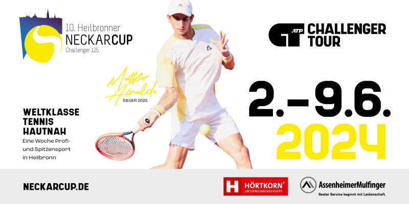 Hintergrund Veranstaltungsreihe 10. Internationales ATP Challenger 125 - Heilbronner Neckarcup vom 2. bis 9. Juni 2024
