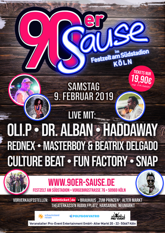 Hintergrund Veranstaltungsreihe 90er Sause