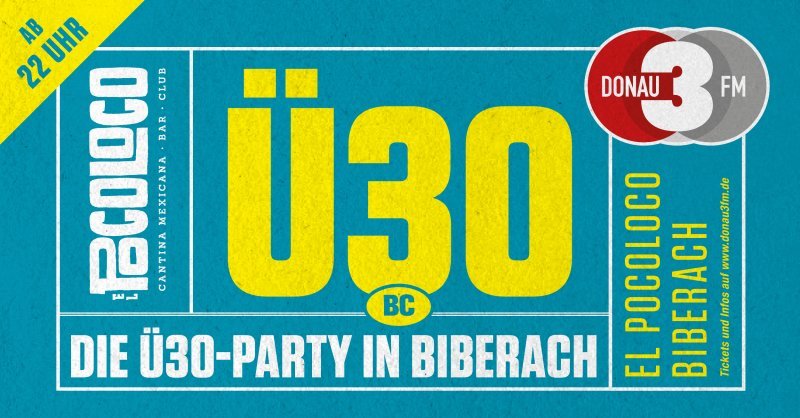 Hintergrund Veranstaltungsreihe DONAU 3 FM Ü30 Party im Pocoloco