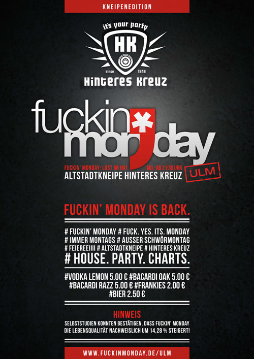 Hintergrund Veranstaltungsreihe Fuckin' Monday - Make your Monday great again!