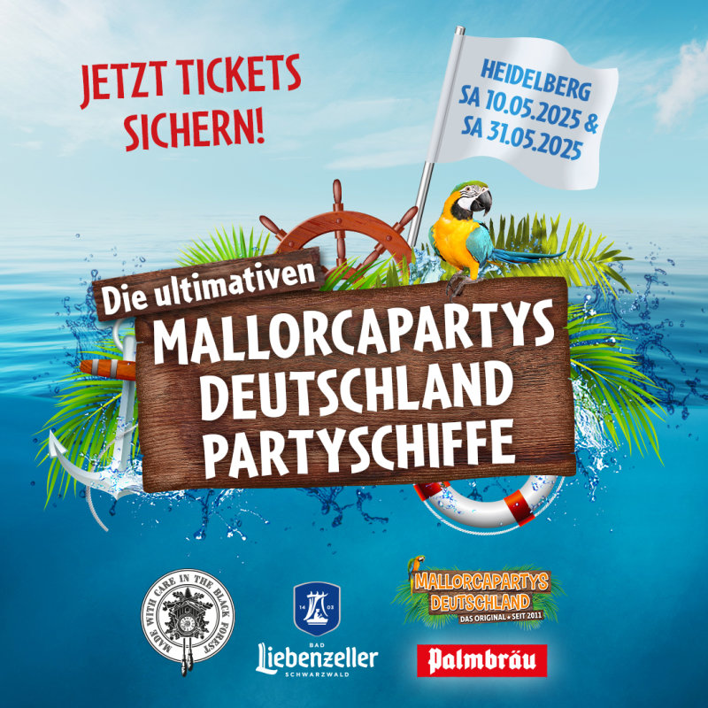 Hintergrund Veranstaltungsreihe Mallorcapartys Deutschland Partyschiffe Heidelberg