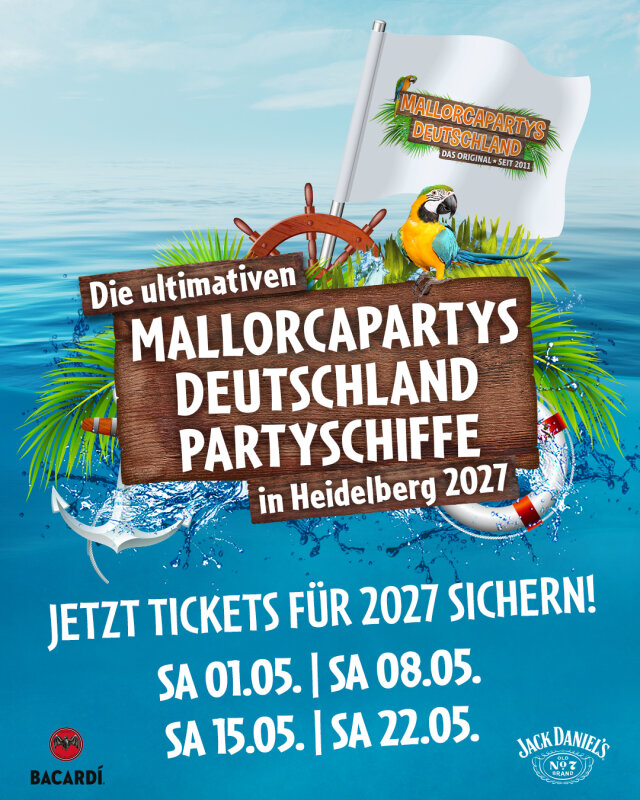 Hintergrund Veranstaltungsreihe Mallorcapartys Deutschland Partyschiffe Heidelberg