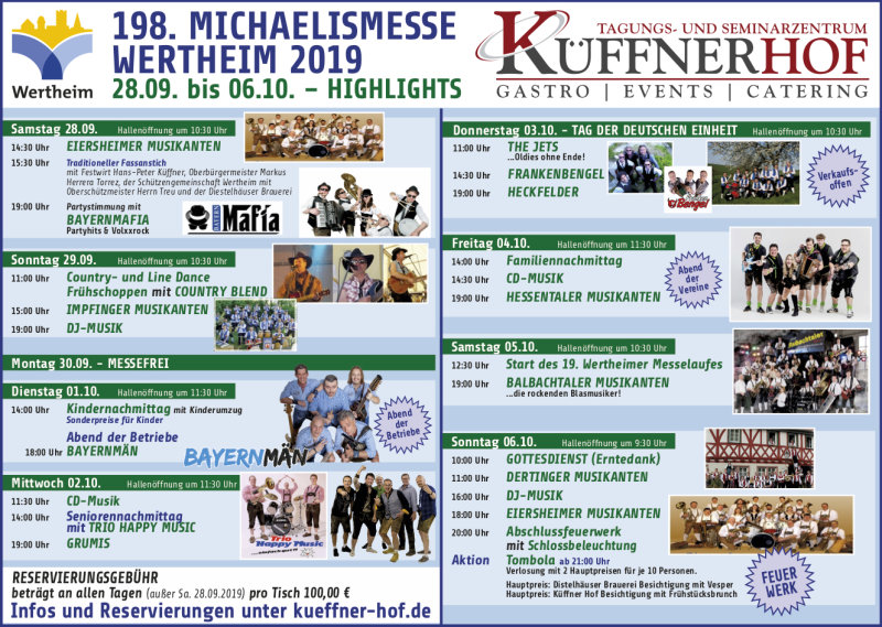 Hintergrund Veranstaltungsreihe Michaelismesse Wertheim 2019