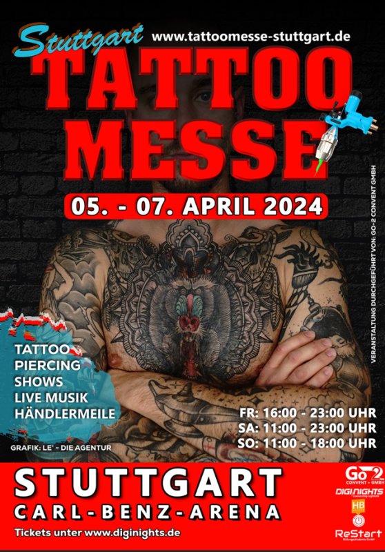 Hintergrund Veranstaltungsreihe Tattoomesse Stuttgart