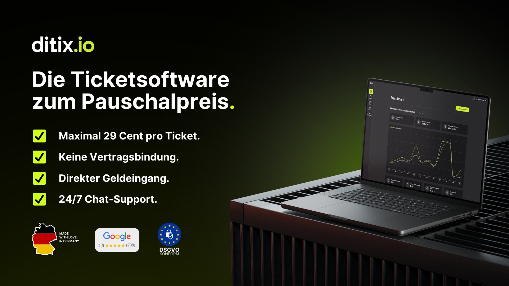 Vorschau ditix - die Ticketsoftware zum Pauschalpreis